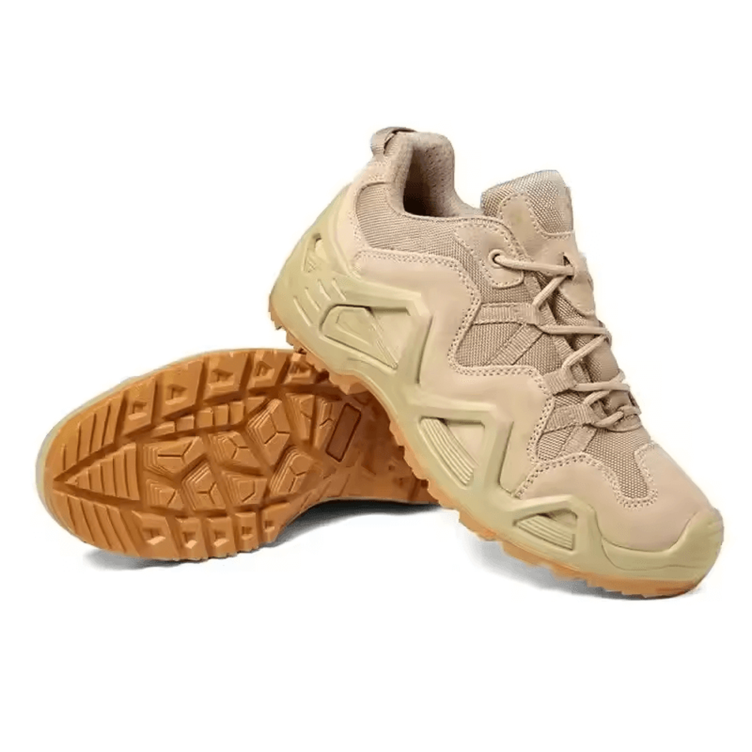 Botines hombre Fuerza Táctica color beige con suela de goma antideslizante
