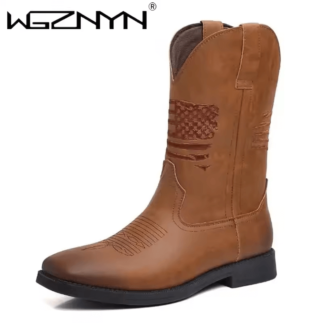 Botas vaqueras hombre Espuela de Oro en color Marrón con suela resistente